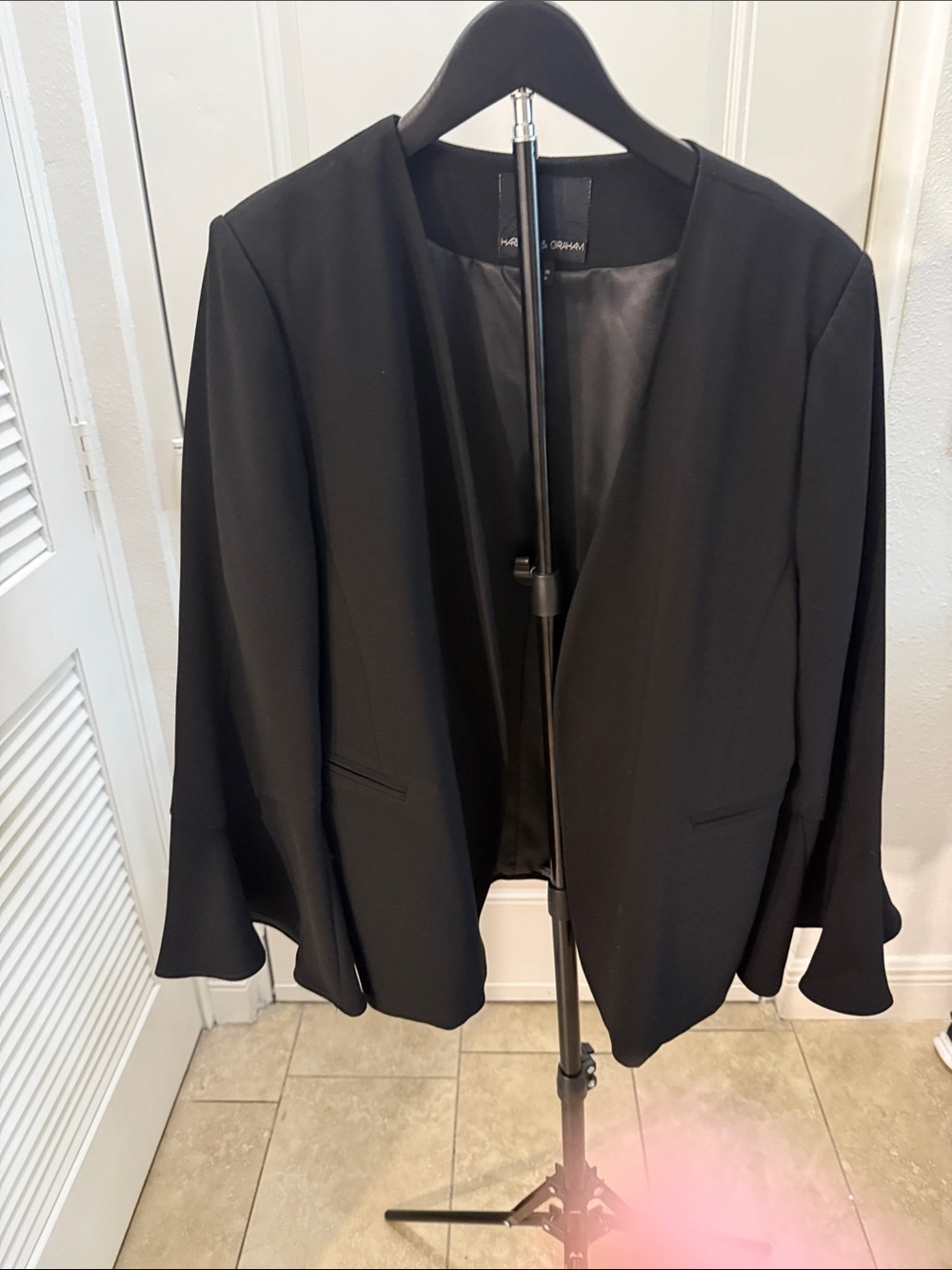 Harlowe & Graham Black Satin-Lined Jacket